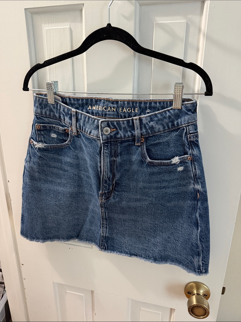 American Eagle Outfitters Dark Blue Denim Mini Skirt